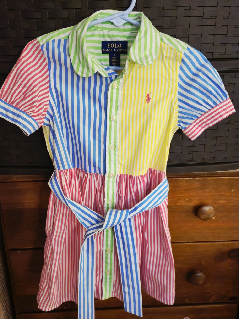 Polo by Ralph Lauren Girls' Multicolor Striped Shirt Dress